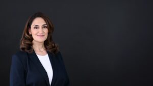 Azadeh Eshaghi, the owner of the website.